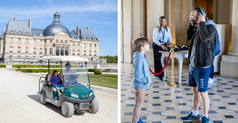 Familles en visite à Vaux-le-Vicomte en Seine-et-Marne