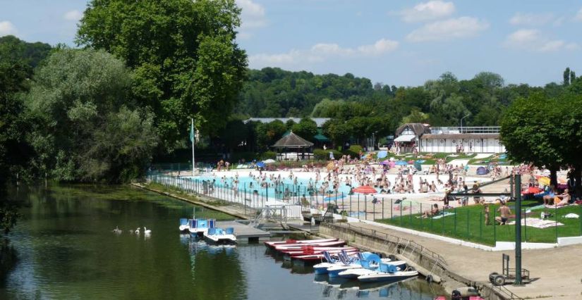 la plage de l'Isle-Adam, dans le Val-d'Oise