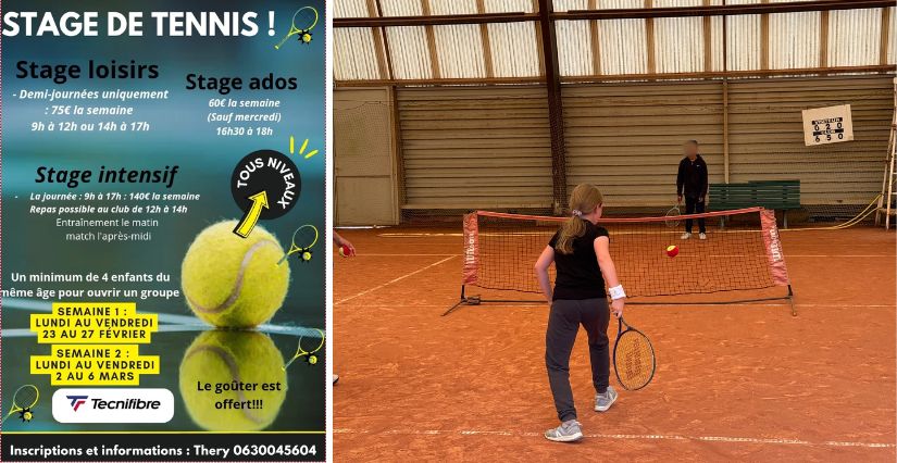 Enfants profitent d'un stage sportif au Tennis Club Les Mureaux