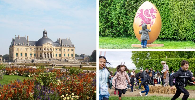 Chasse aux oeufs en famille à Vaux-le-Vicomte en Seine-et-Marne