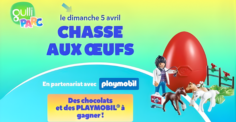 Chasse aux oeufs et ateliers créatifs pour enfants chez Gulli Parc en Ile-de-France