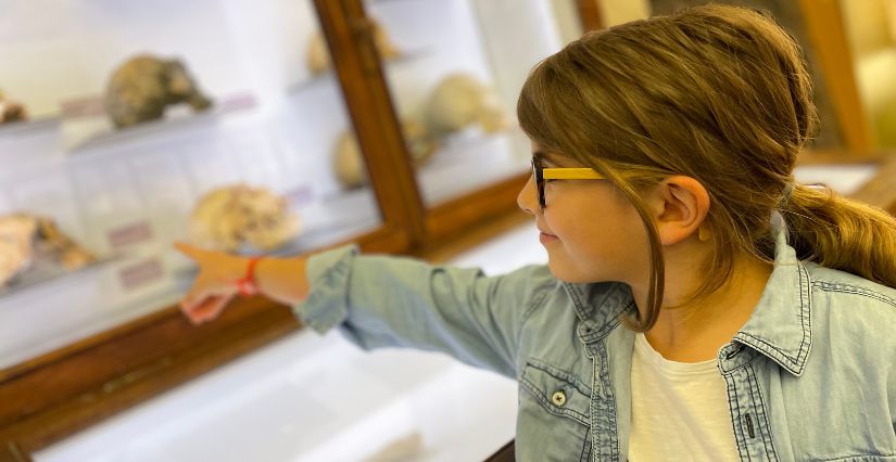 Enfant curieux dans un musée en Ile-de-France