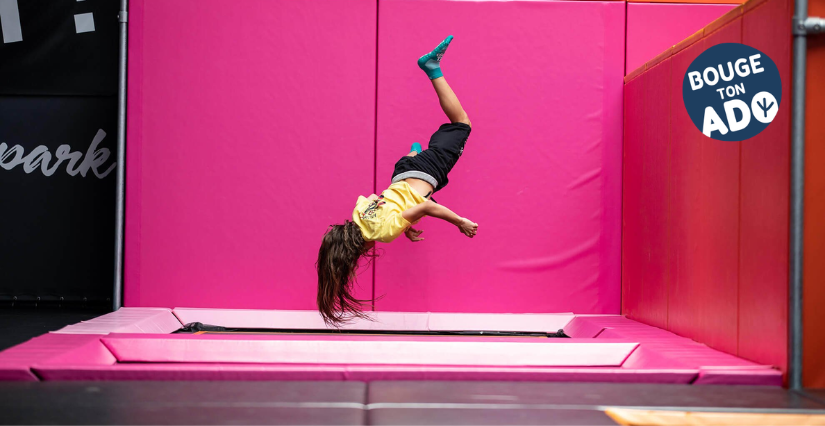 Saut d'ado au Trampoline Park