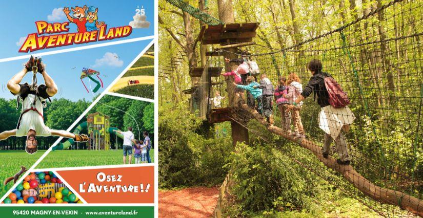 Soirées nocturne à l'accrobranche à Aventure Land dans le Val-d'Oise