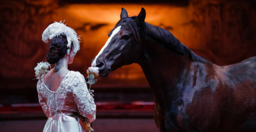 Cavalière de Chantilly et son cheval