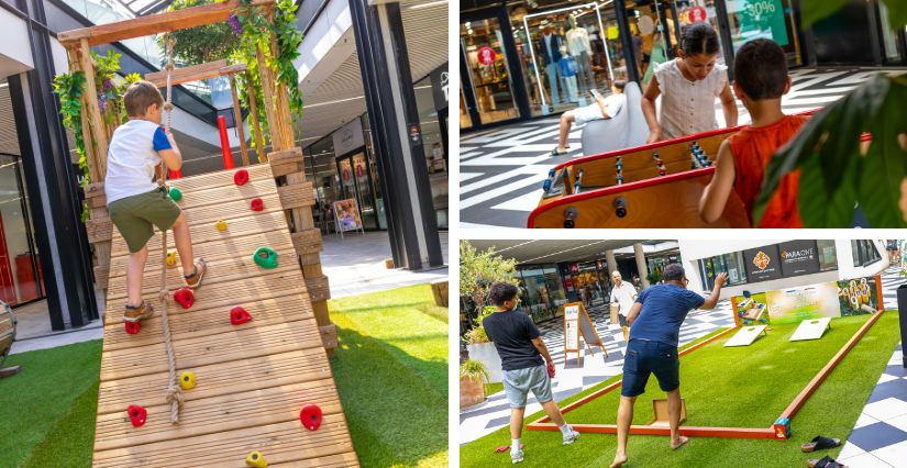 Enfants profitant des animations estivales à One Nation Paris Outlet