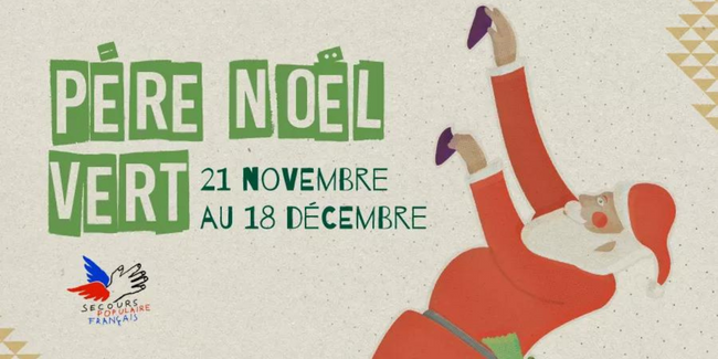 père noël vert action solidaire chez climb up aubervilliers seine saint denis