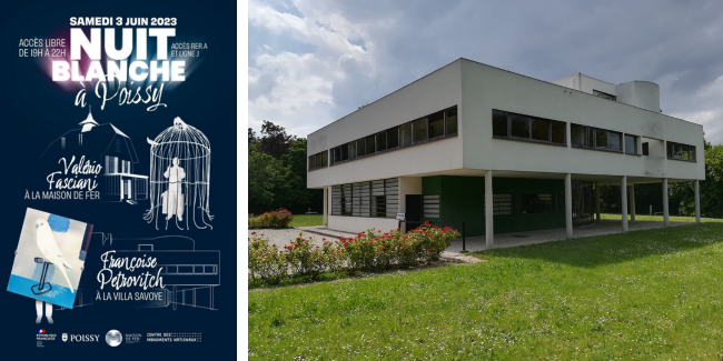 Nuit Blanche, visite nocturne dans les Yvelines ! Nuit Blanche à la Villa Savoye à Poissy, Yvelines, Ile-de-France
