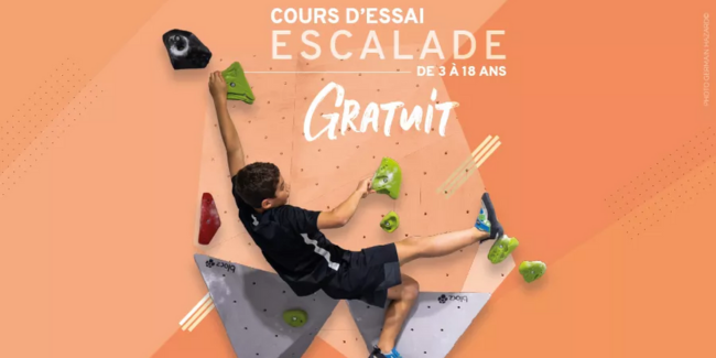 Cours d'essai gratuit à l'école d'escalade CLIMB UP Aubervilliers (93)