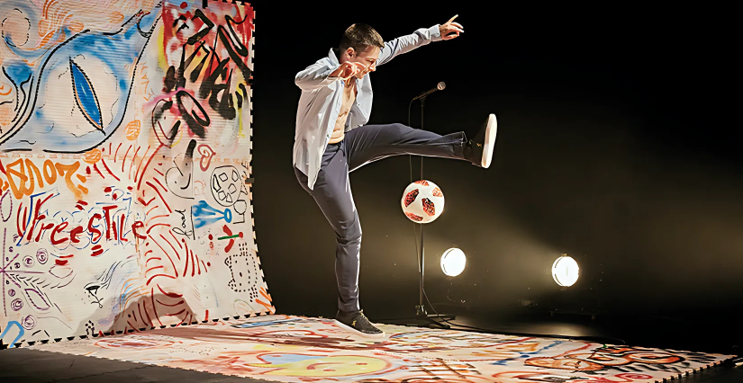 "Mouton noir", spectacle de foot freestyle au Théâtre-Sénart, Lieusaint (77)