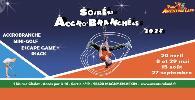 Soirée Accro'branchée au parc Aventure Land, nocturne en famille dans le Val-d'Oise (95)