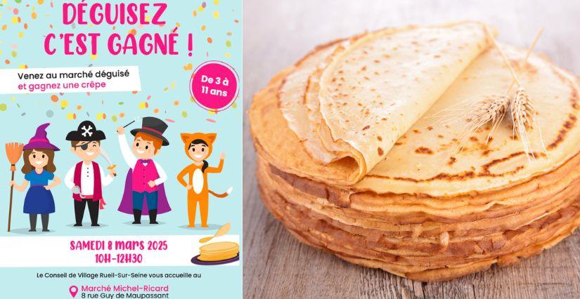 Carnaval à Rueil-Malmaison dans les Hauts-de-Seine (92) Un déguisement = une crêpe pour les enfants à Rueil-Malmaison (92)