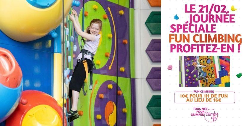 Journée spéciale Fun Climbing en famille à Climb Up Aubervilliers (93) : tarif unique 10€ !