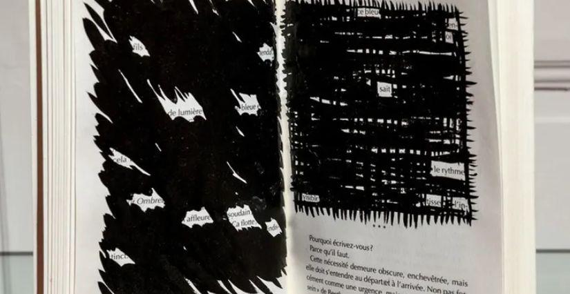 Atelier de caviardage artistique en famille à la bibliothèque de Versailles (78)