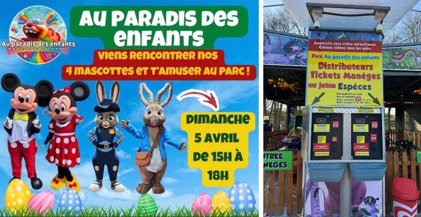 Au Paradis des Enfants, mascottes sur le parc, Ile de loisirs de St-Quentin-en-Yvelines (78)