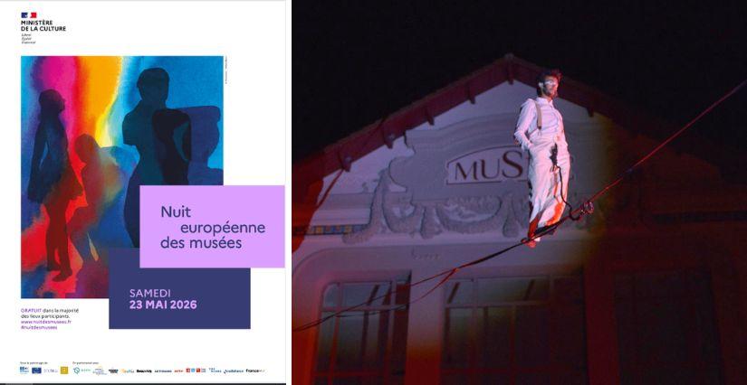 Funambule en équilibre pour la nuit des musées 