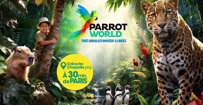Parrot World, le parc animalier immersif pour un voyage en Amérique du Sud (77)