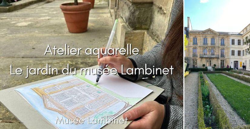 Ado participant à un atelier aquarelle dans le jardin du musée Lambinet à Versailles 78