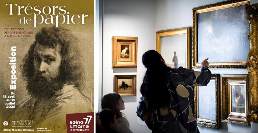 Visite guidée de l'exposition « Trésors de papier » au Musée des Peintres de Barbizon (77)