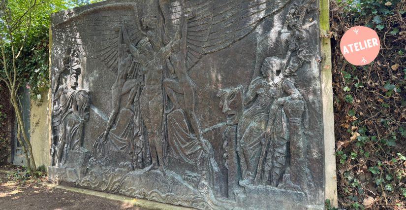 Tableau d’art urbain sur tissu au Musée-jardin Bourdelle (77)