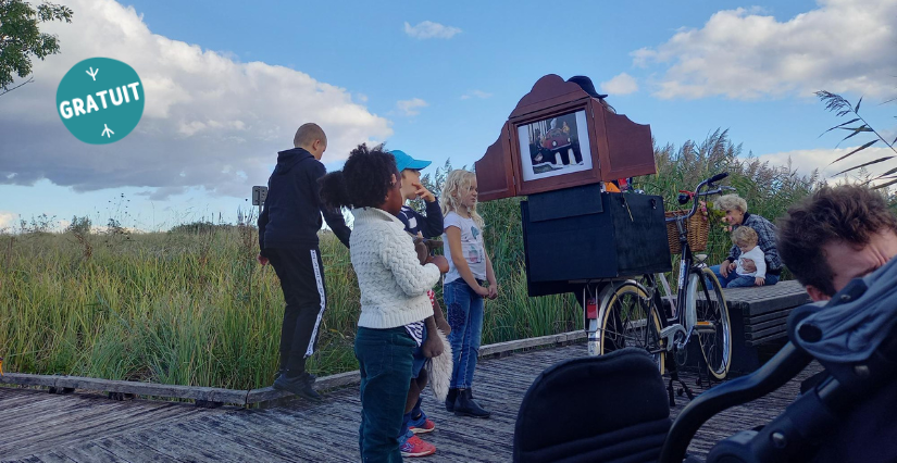 Balade contée Vélo Kamishibaï au Parc départemental du Peuple de l'herbe (78)