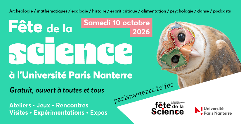 Fête de la science 2026 à l'Université Paris Nanterre : activités gratuites et ludiques en famille (92)
