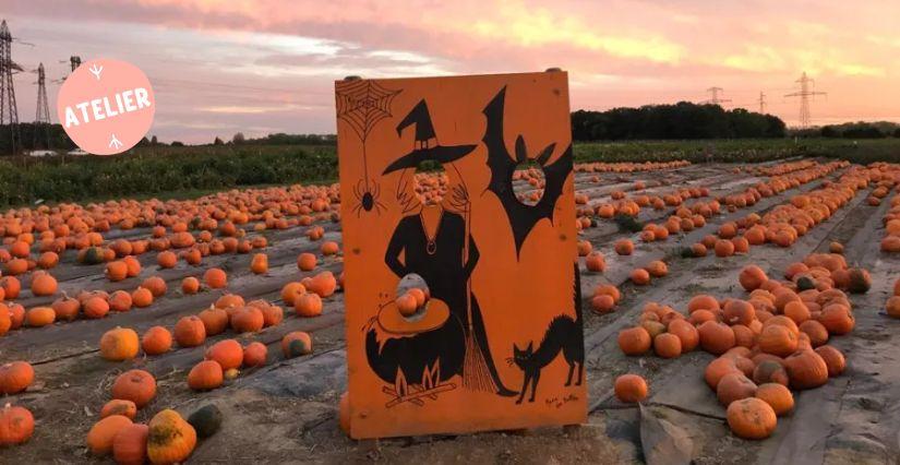 Ateliers sculpture de citrouille pour Halloween à la cueillette de Viltain (78)